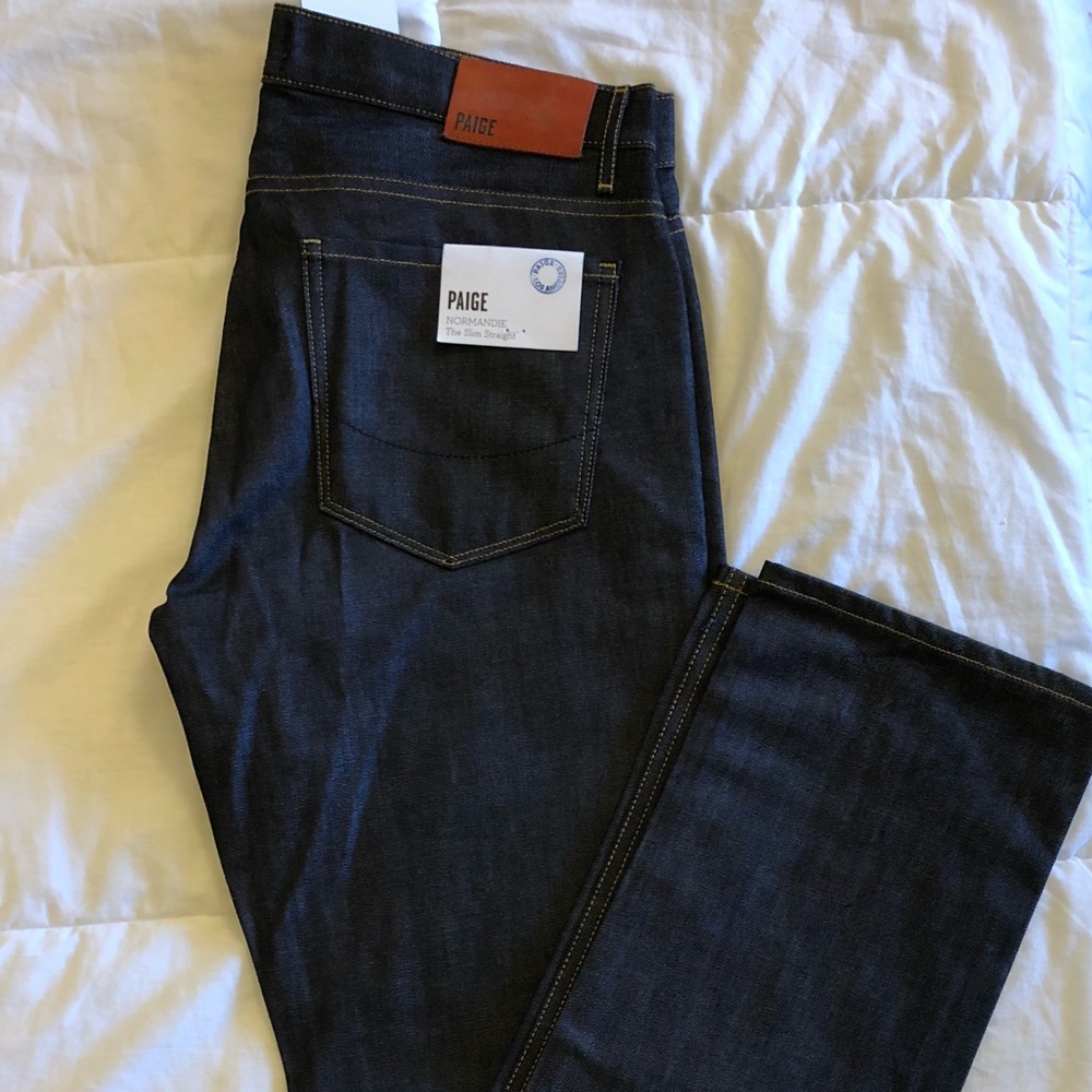 Paige Normandie Slim Straight Jeans 34x36